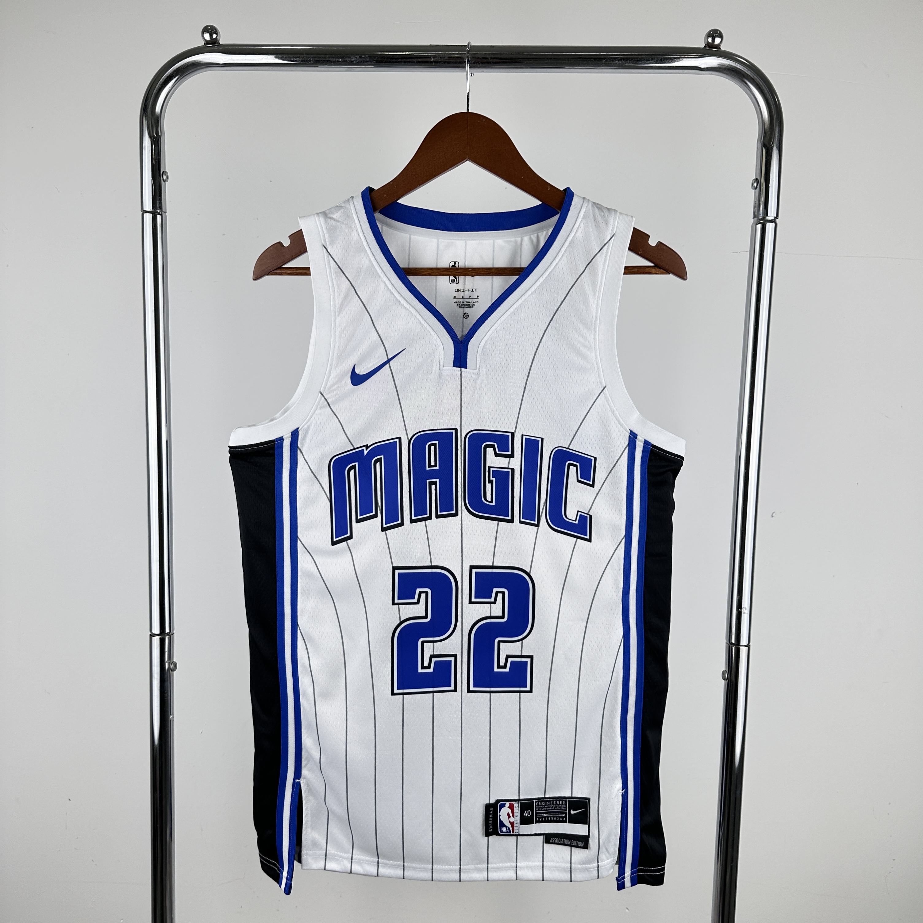 Men Orlando Magic #22 Wagner White stripe Nike 2024 NBA Jersey